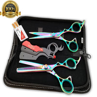 6" Professional Hair Cutting Japanese Scissors Thinner Barber Razor Shears Kit - Liberty Beauty Supply