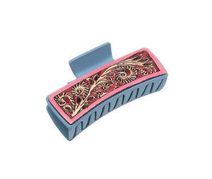 Crimson Sands Hair Comb Clip *Hand-Tooled* - Lex & Mae