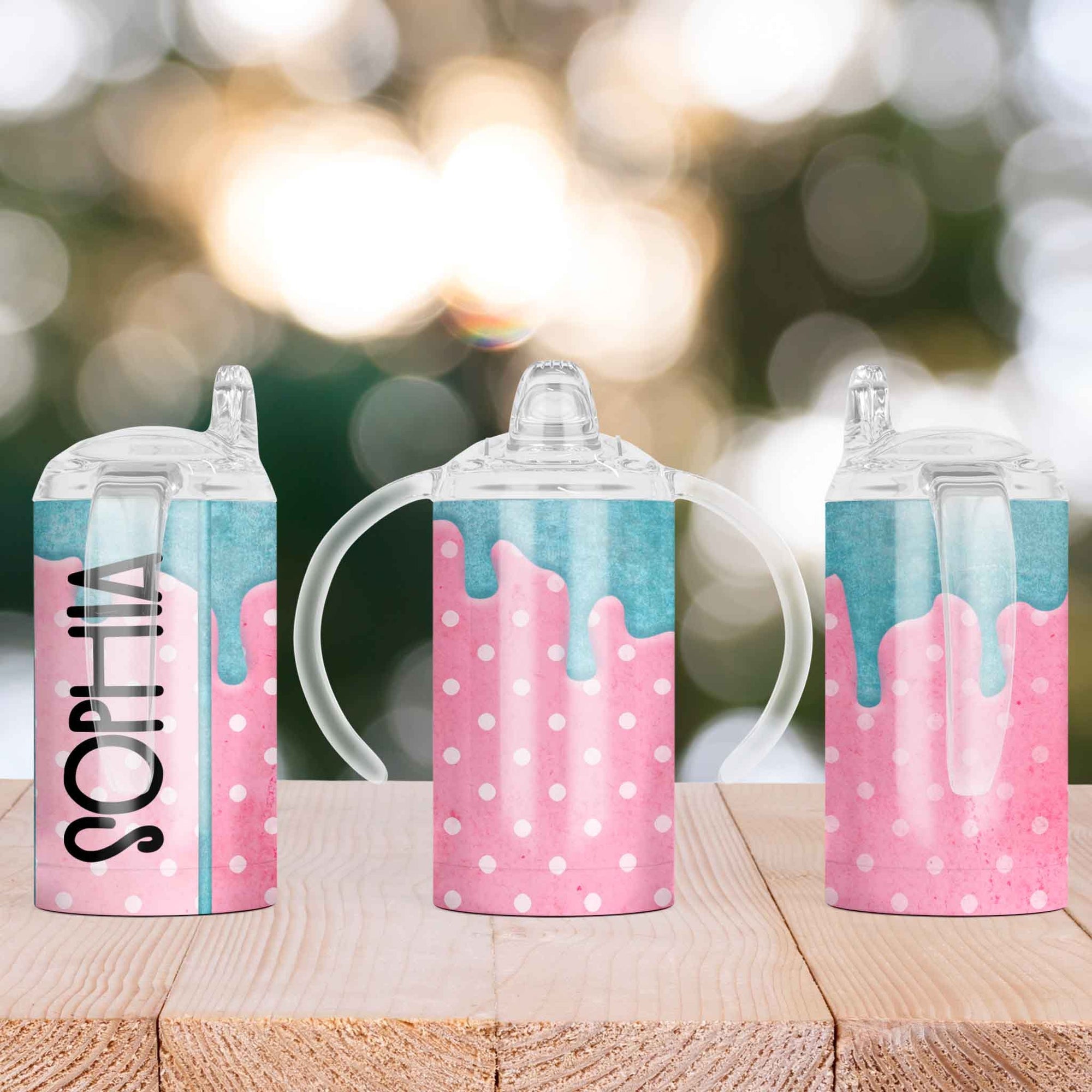 Personalized Stainless Steel Sippy Cups for Toddler Girls