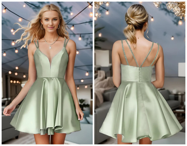 V-Neck Short HOCO Dresses