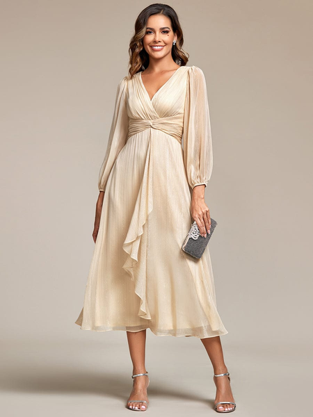 tea-length  dresses of summer wedding guest