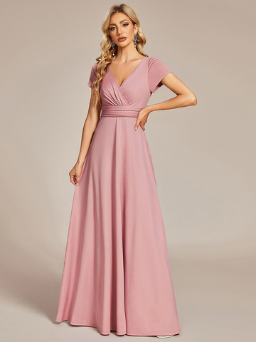 a-line fall wedding guest dresses