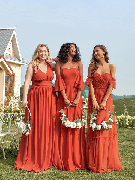 Bridesmaid dresses with different necklines