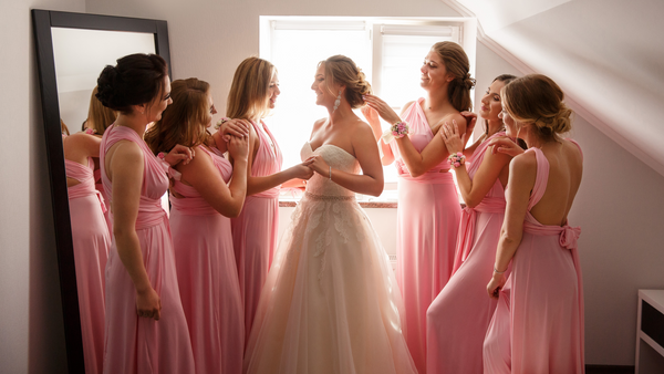 pink bridesmaid dresses