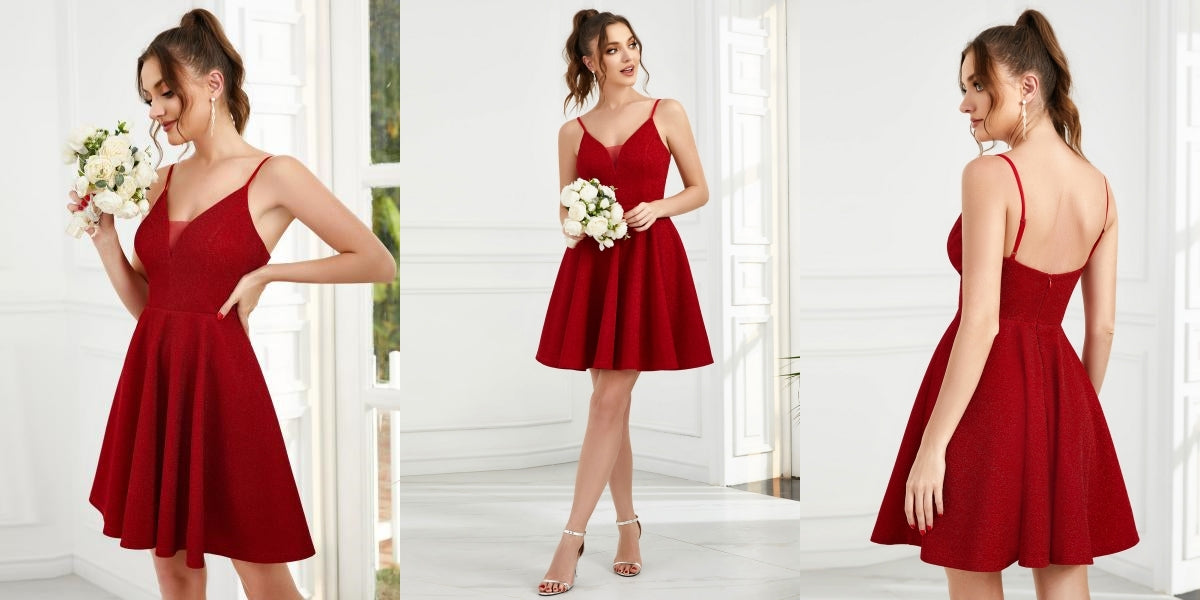 Sparkling Red Prom Dress