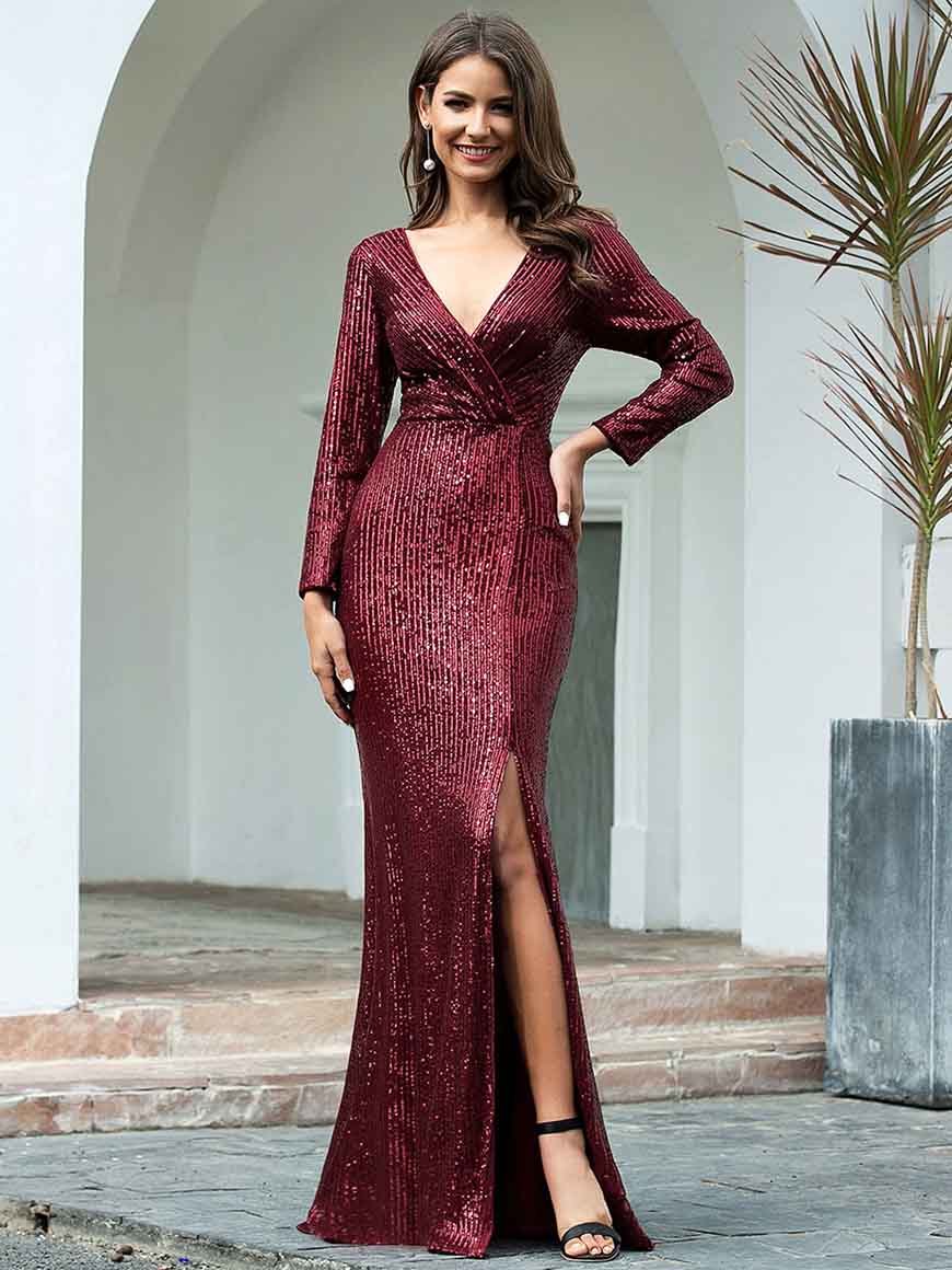 a-burgundy-sequin-bridesmaid-dress
