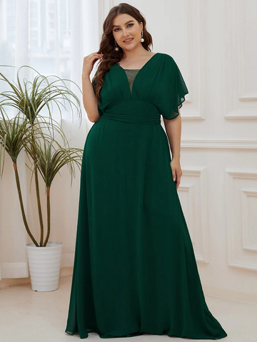 dark green chiffon bridesmaid dresses