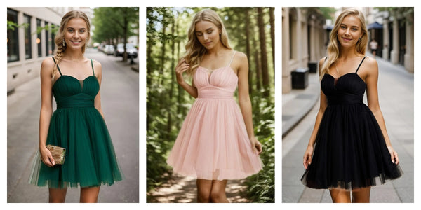 Short Pleated Homecoming Dress