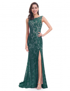 quetzal green evening dress