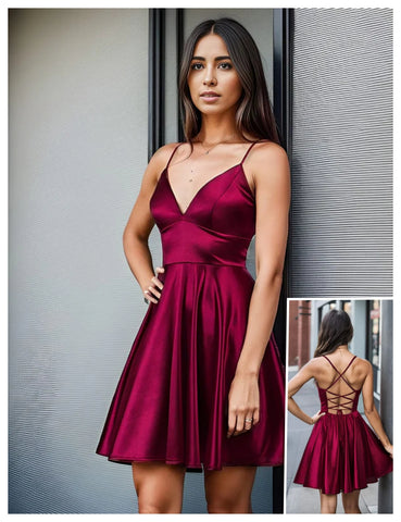 red Graduation dresses