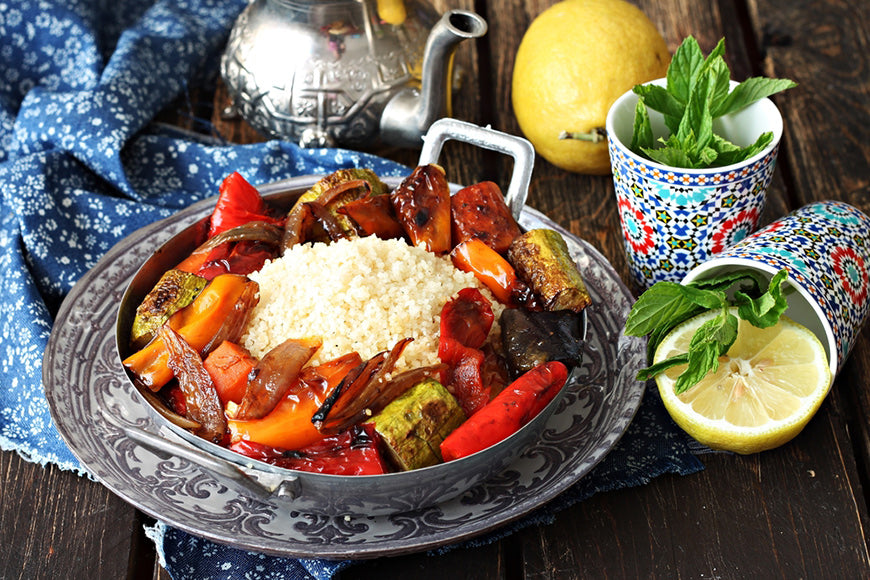 Couscous-with-vegetable-sauce-with-lemon-and-mint-tea