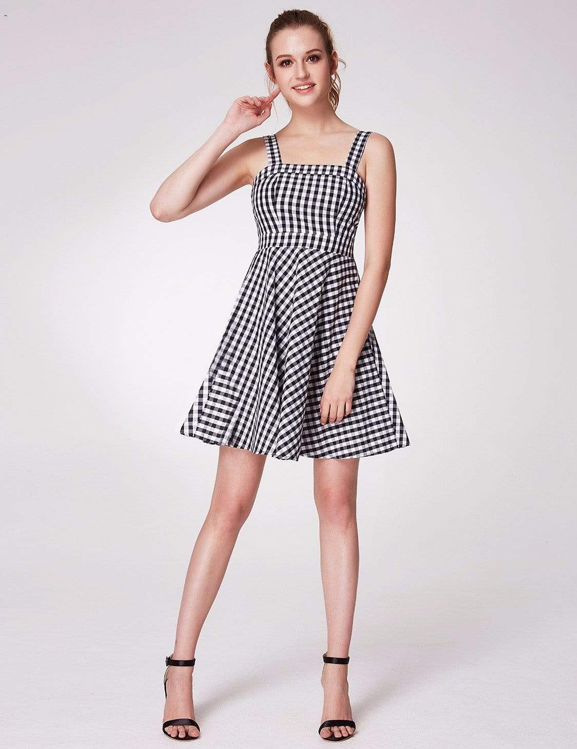 gingham cocktail dress