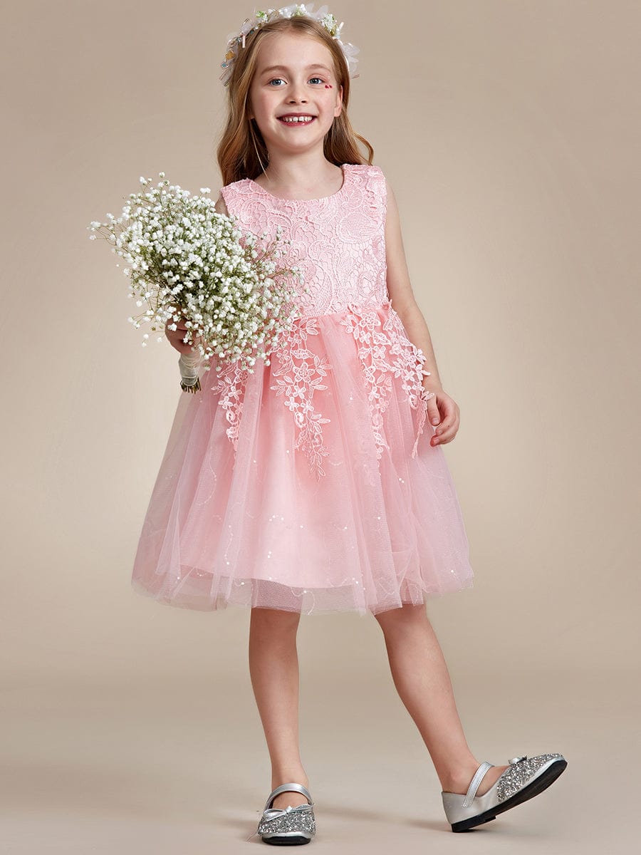 Ever-Pretty Stylish Lace High Low A-Line Flower Girl Dress