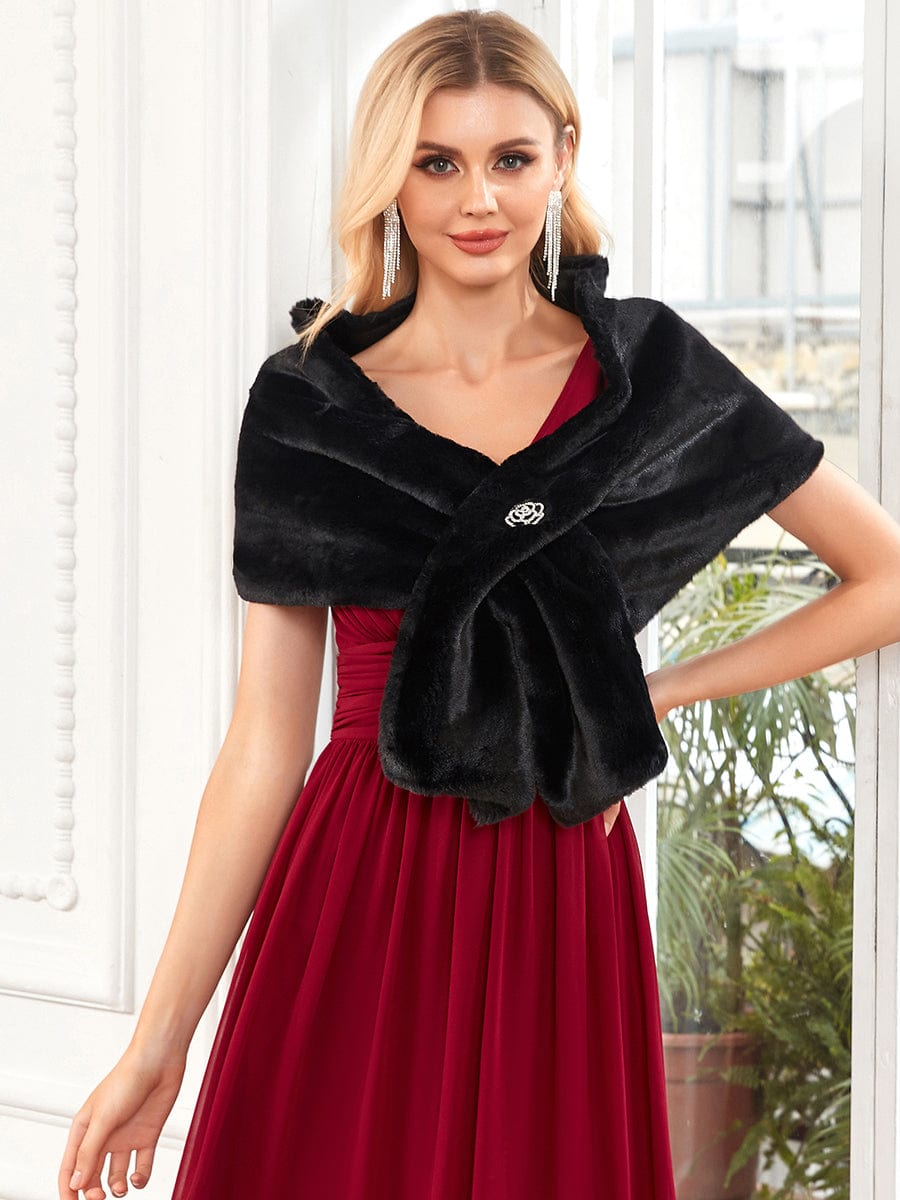 Elegant Faux Fur Shawl