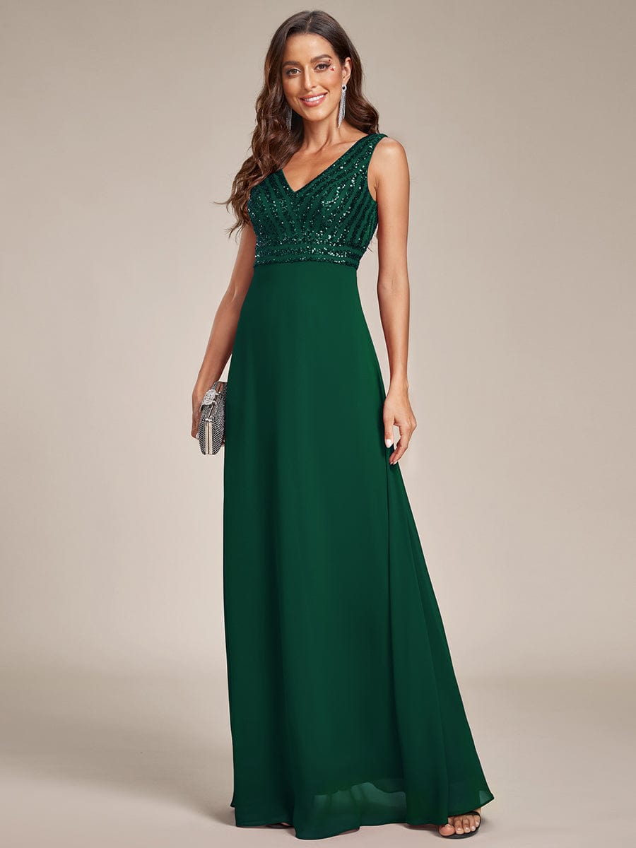 Satin A-Line with Embellished Illusion Waist