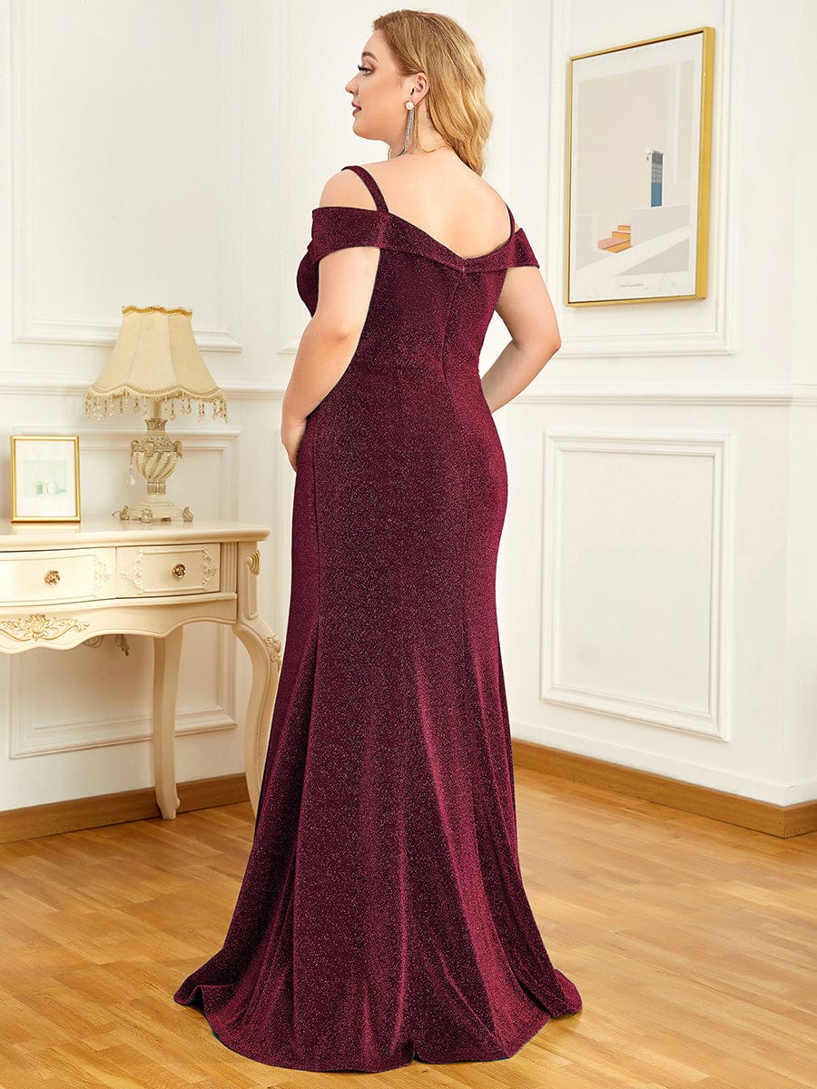 Elegant Plus Size Cold Shoulder Long Mermaid Mother Dress