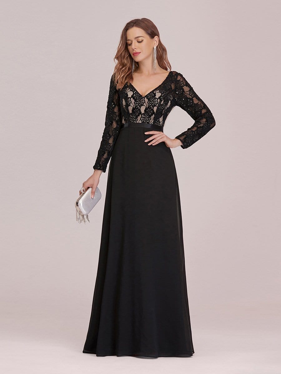 chiffon evening gown