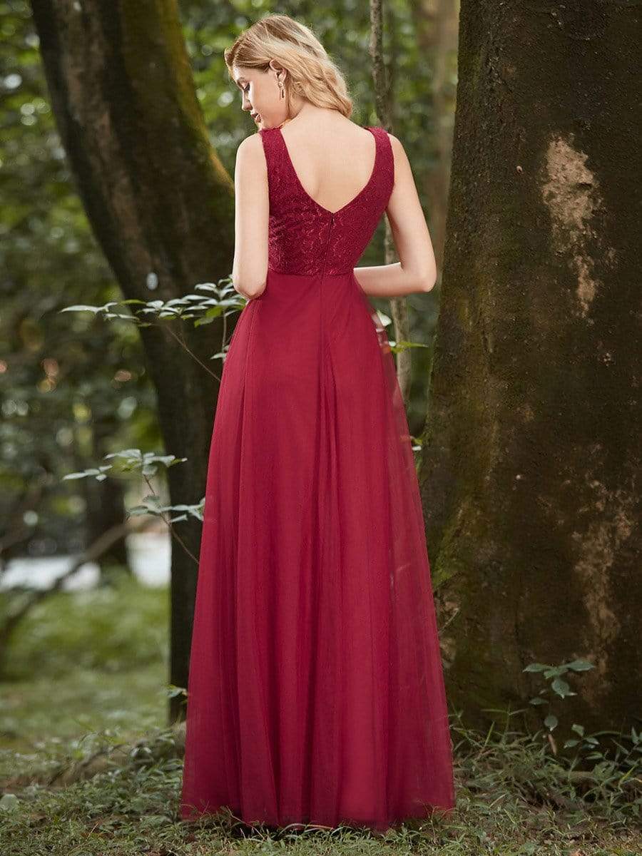 burgundy engagement dress