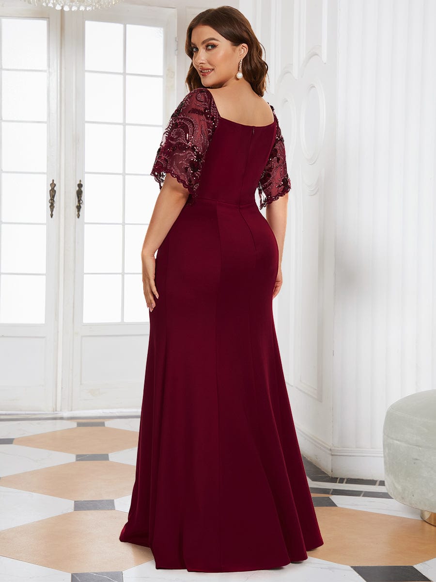 Custom Size V Neck Elegant Fishtail Evening Dress Long Formal Dresses