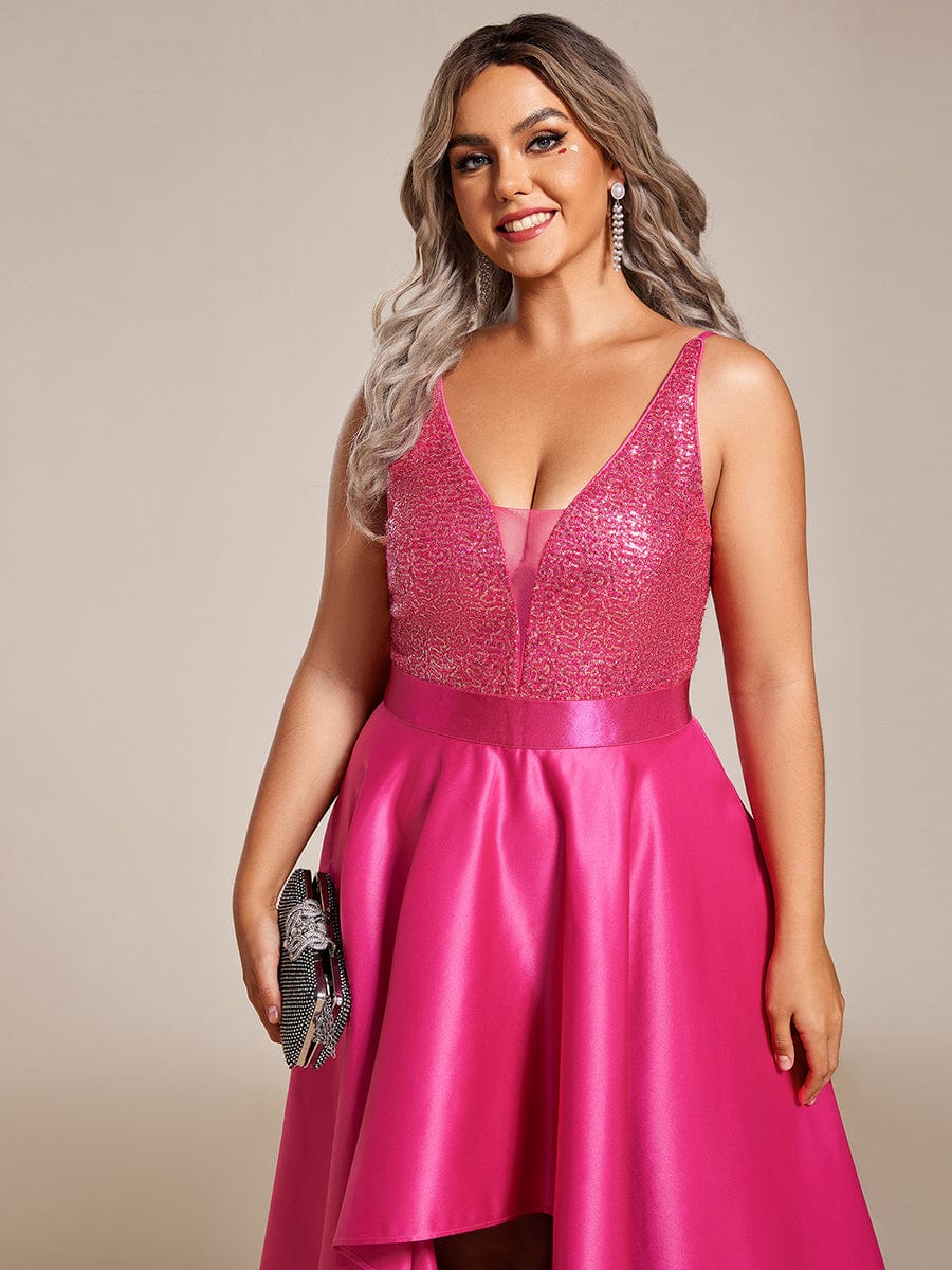 Sparkly Bodice High Low Prom Dresses for Women