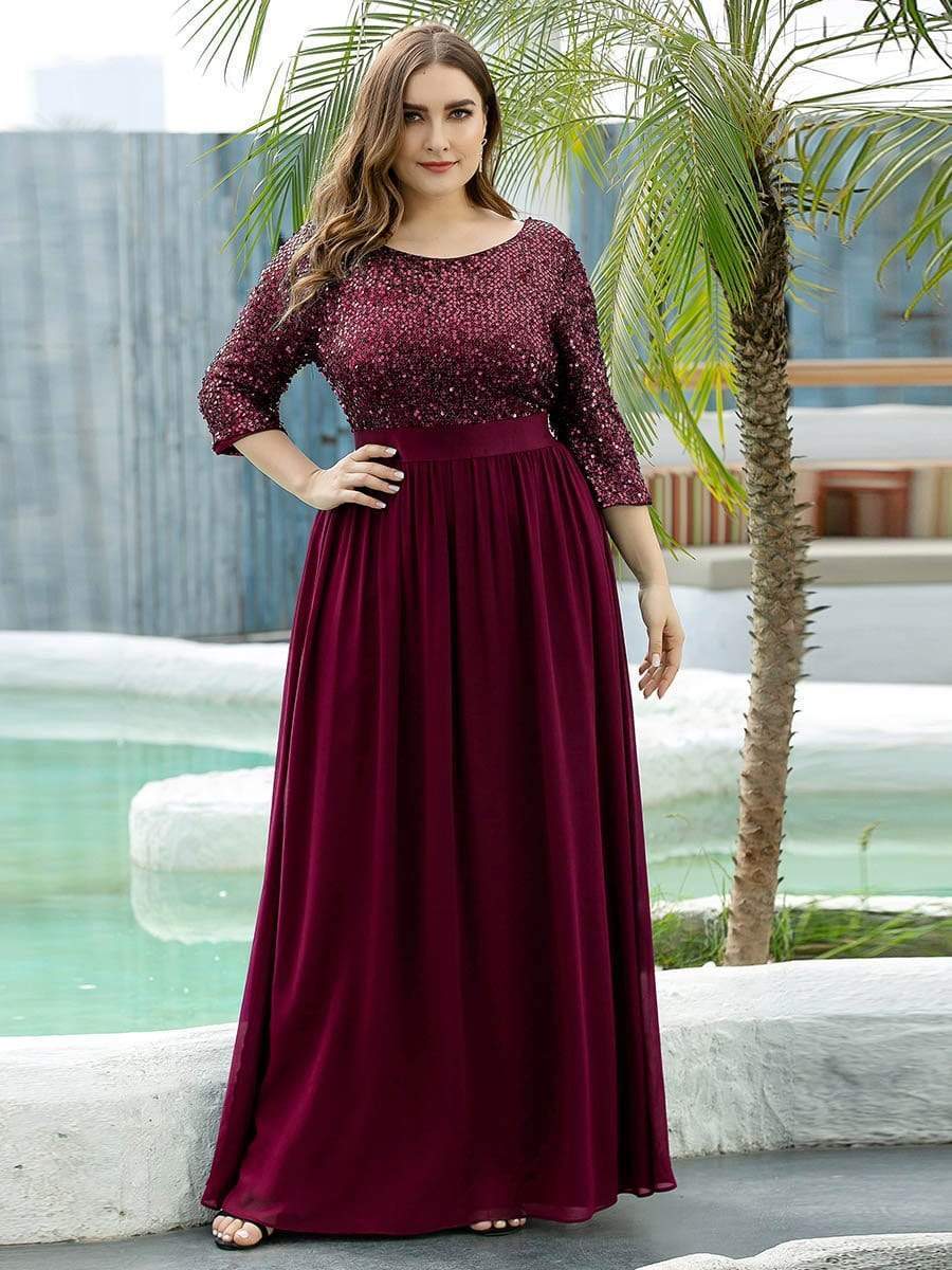 Plus Size Sleeve Formal Dresses - Ever-Pretty