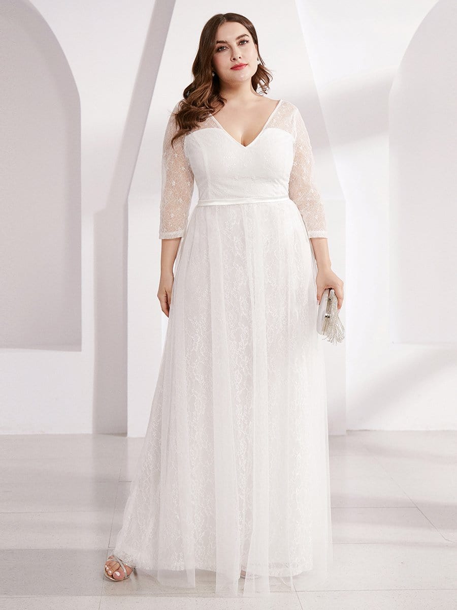 plus size dresses with sleeves for wedding guest