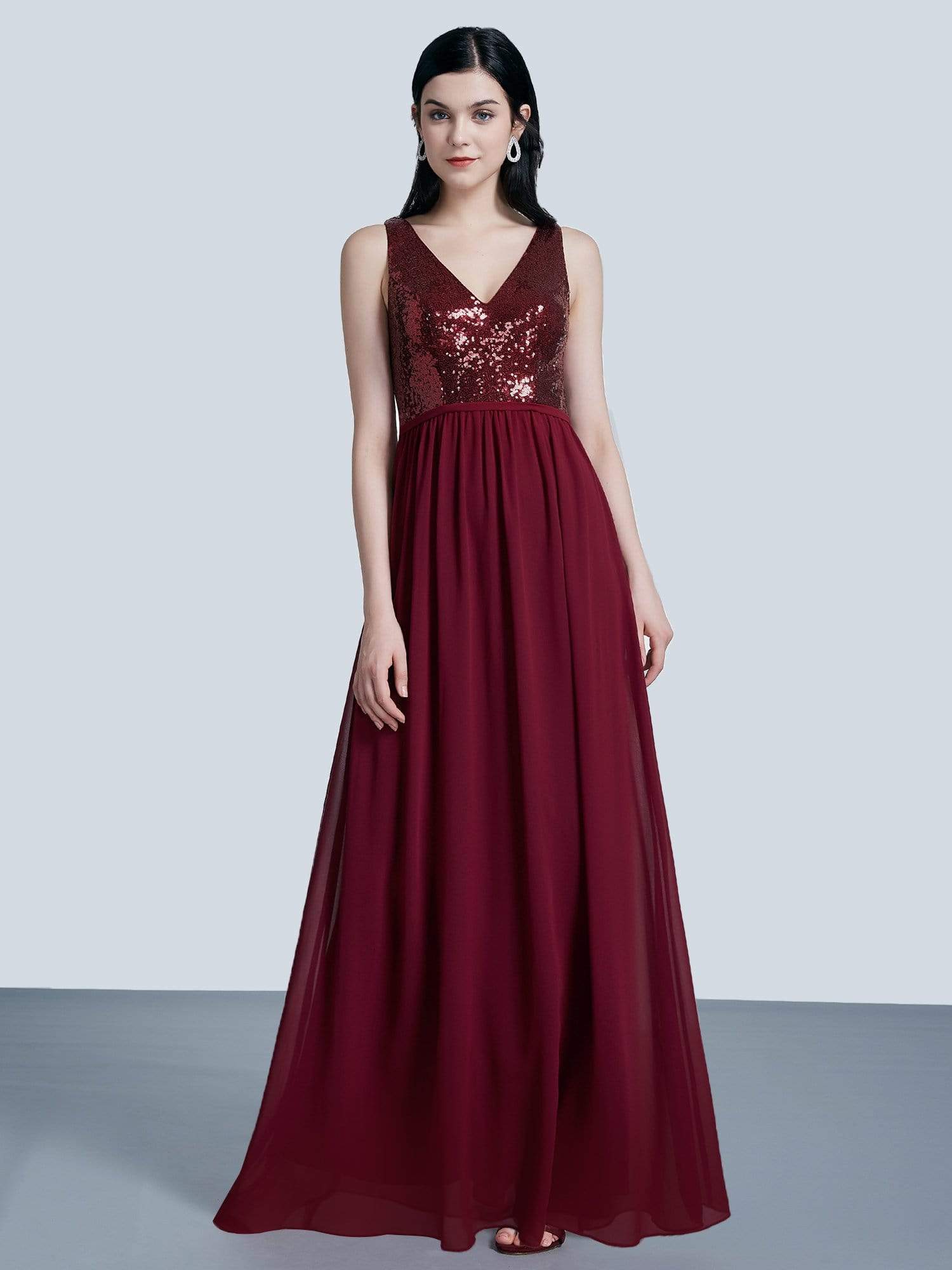 long chiffon evening dress