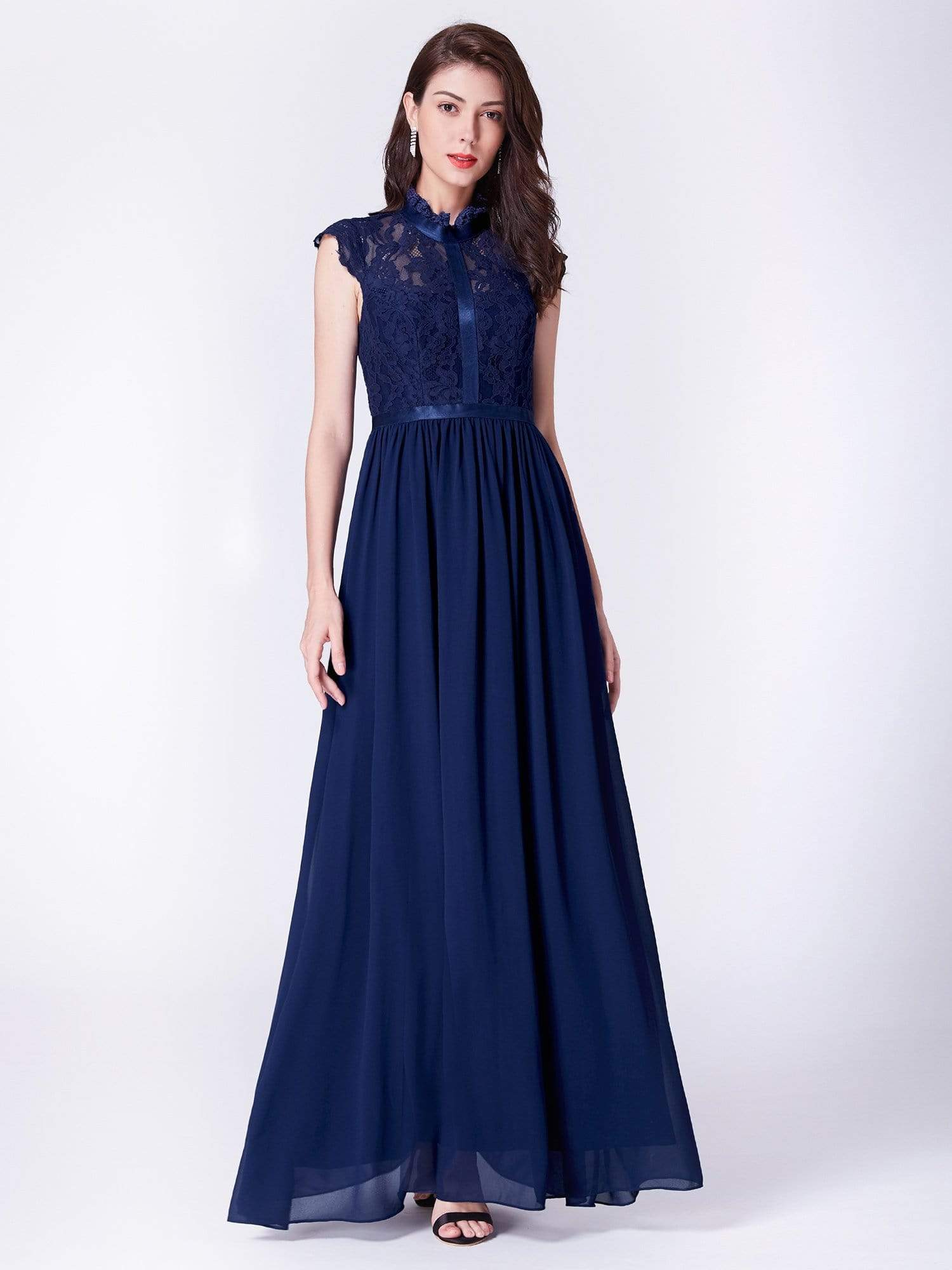 navy blue dress with collar