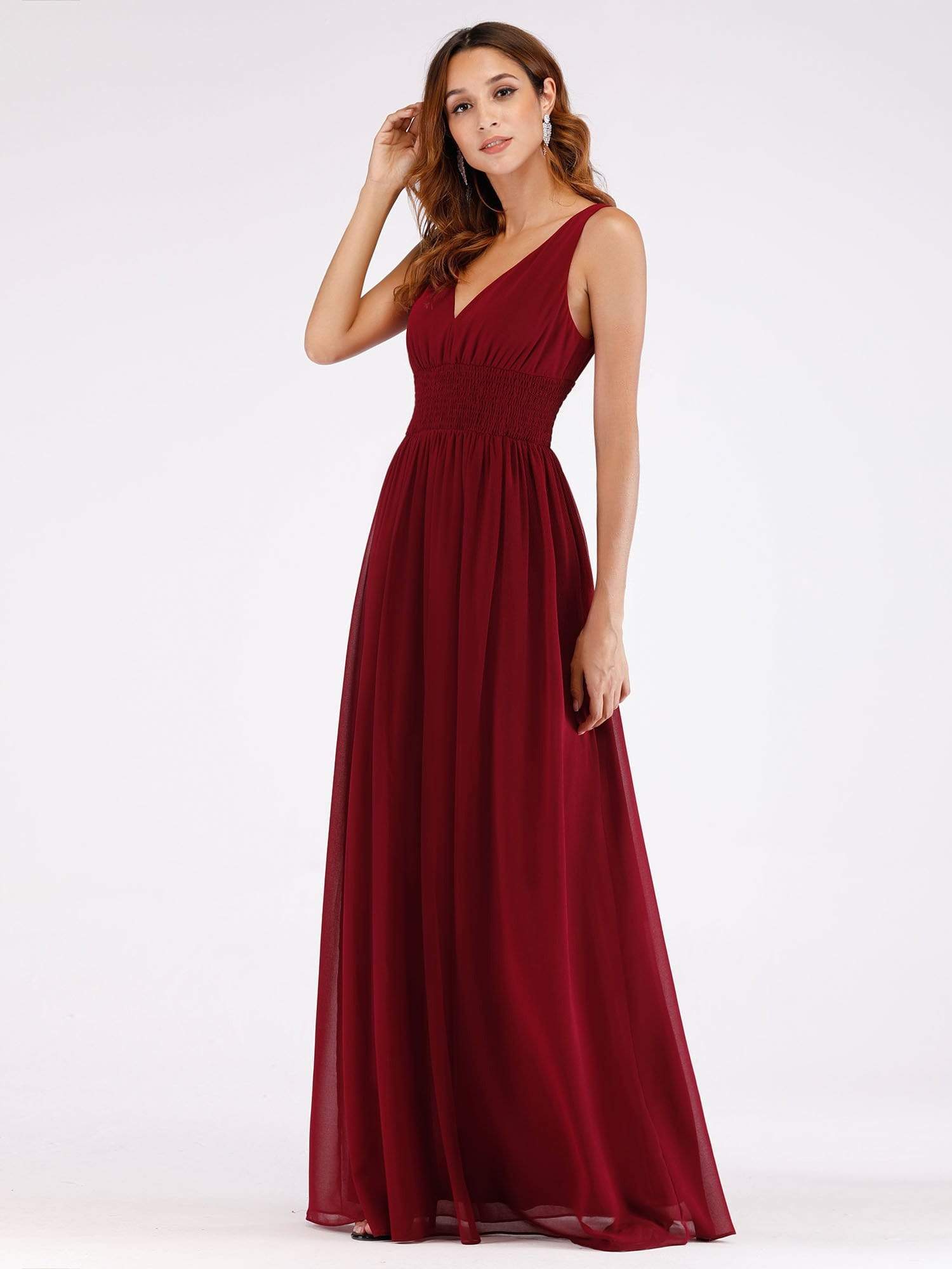 semi formal maroon dress