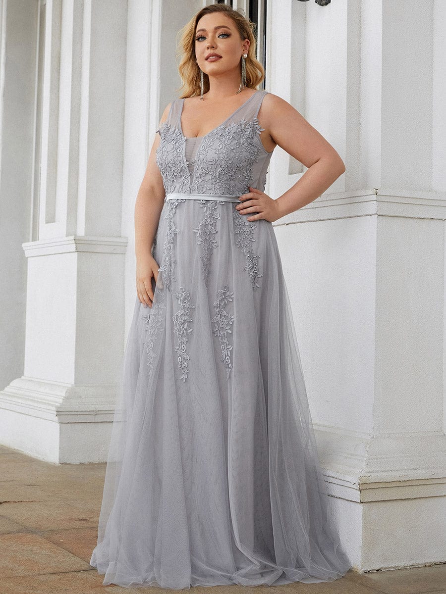 Custom Size Maxi Long Elegant Ethereal Tulle Evening Dress