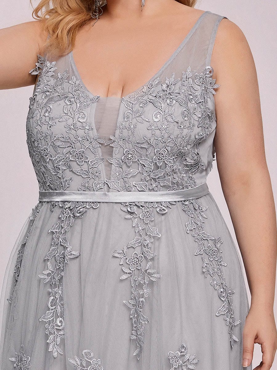 Plus Size Maxi Long Ethereal Tulle Formal Evening Dress