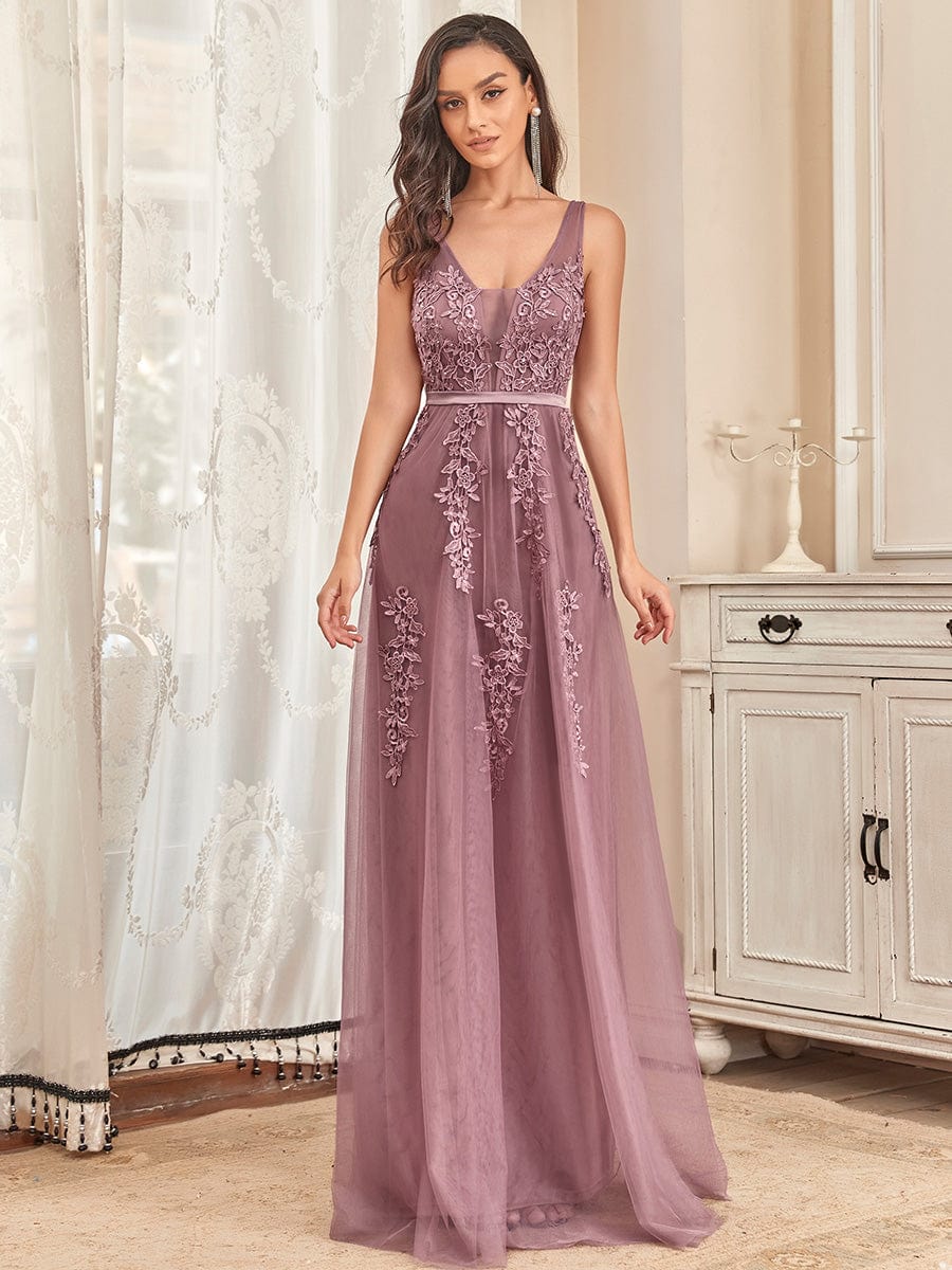 Maxi Long Elegant Ethereal Tulle Evening Dress