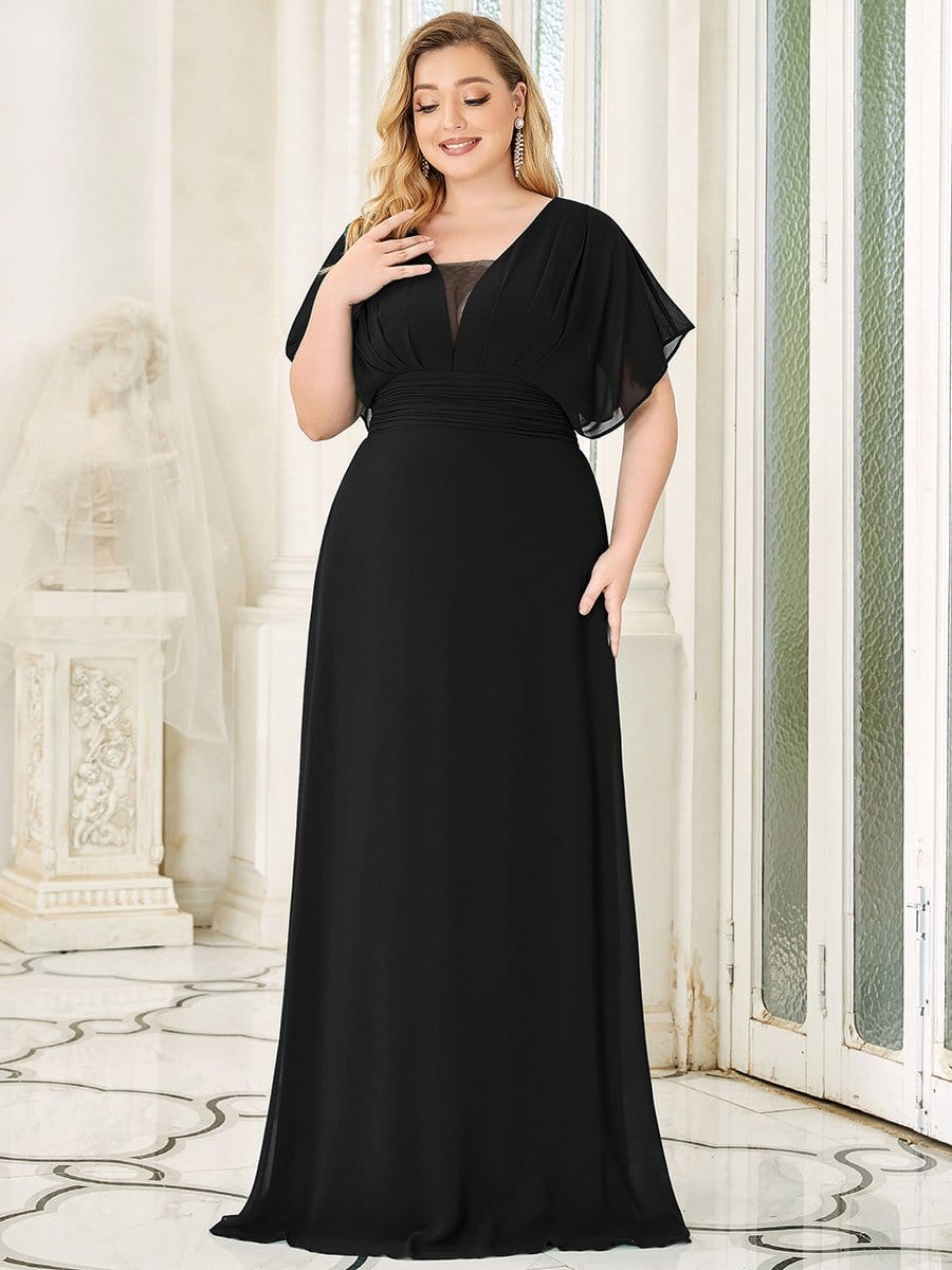 Custom Size Empire Waist Chiffon Formal Maxi Evening Dress