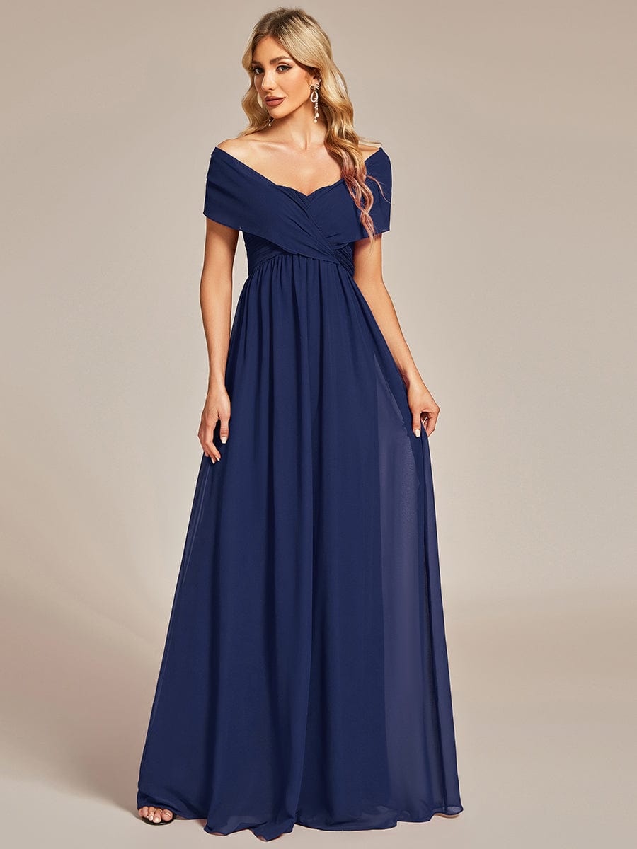 Convertible Chiffon Pleated Strapless Tie-Waist Bridesmaid Dress