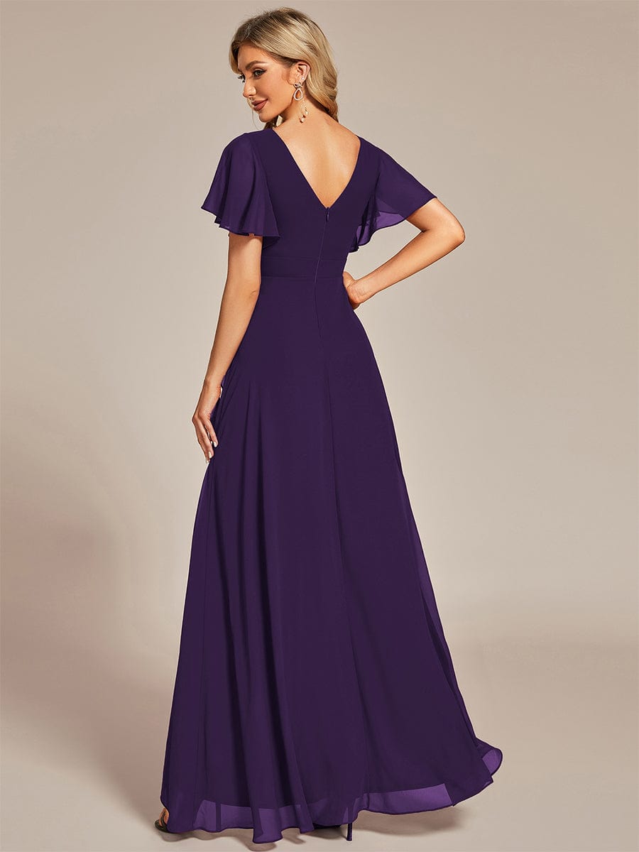 Custom Size Flowy Chiffon Ruffled Bridesmaid Dress