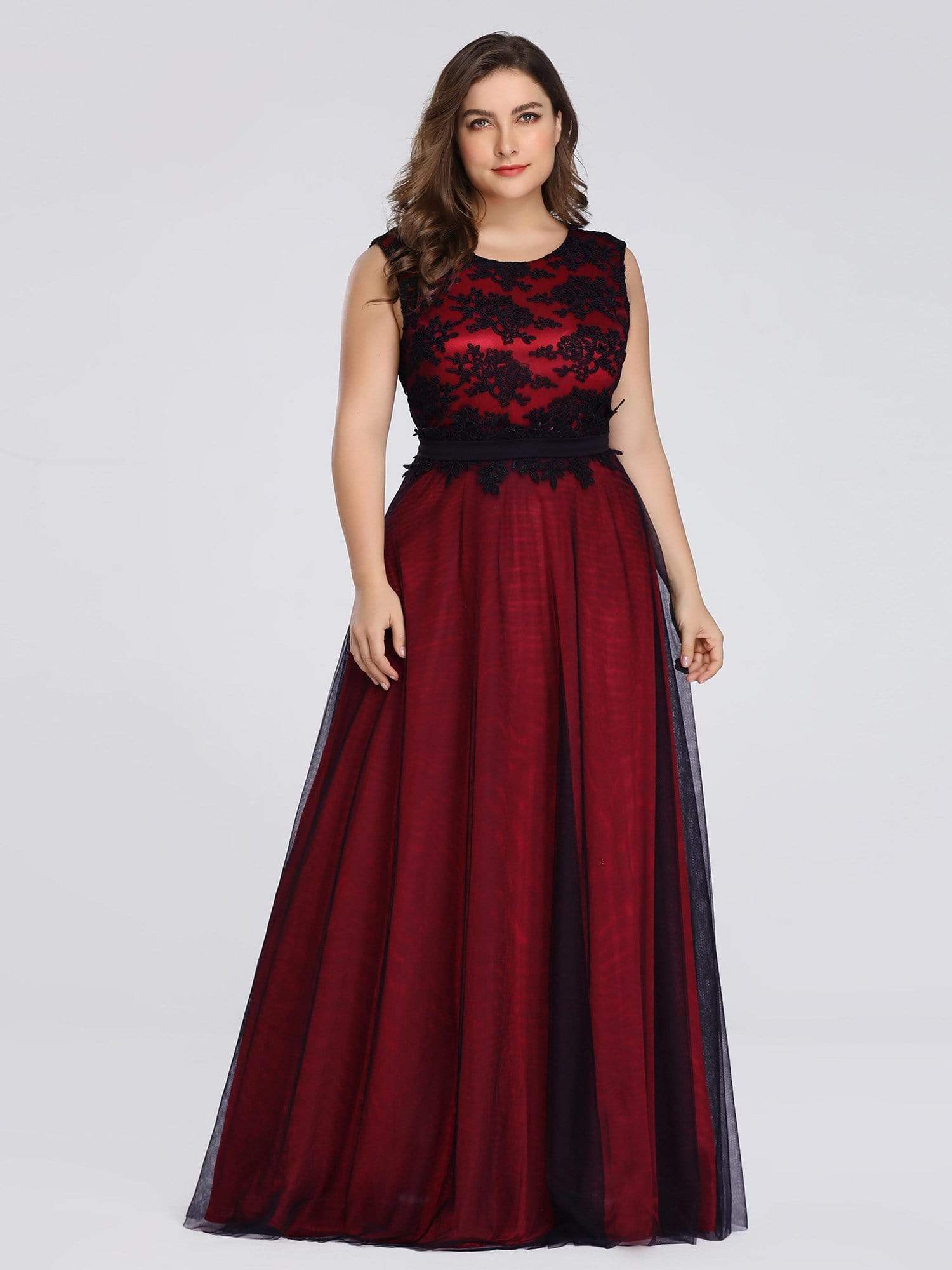 red and black plus size formal dresses