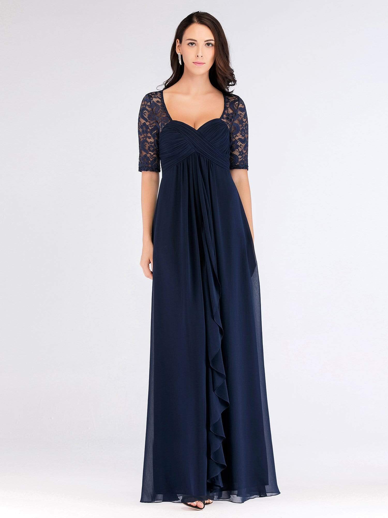 Lace Evening Dress Floor Length Empire 