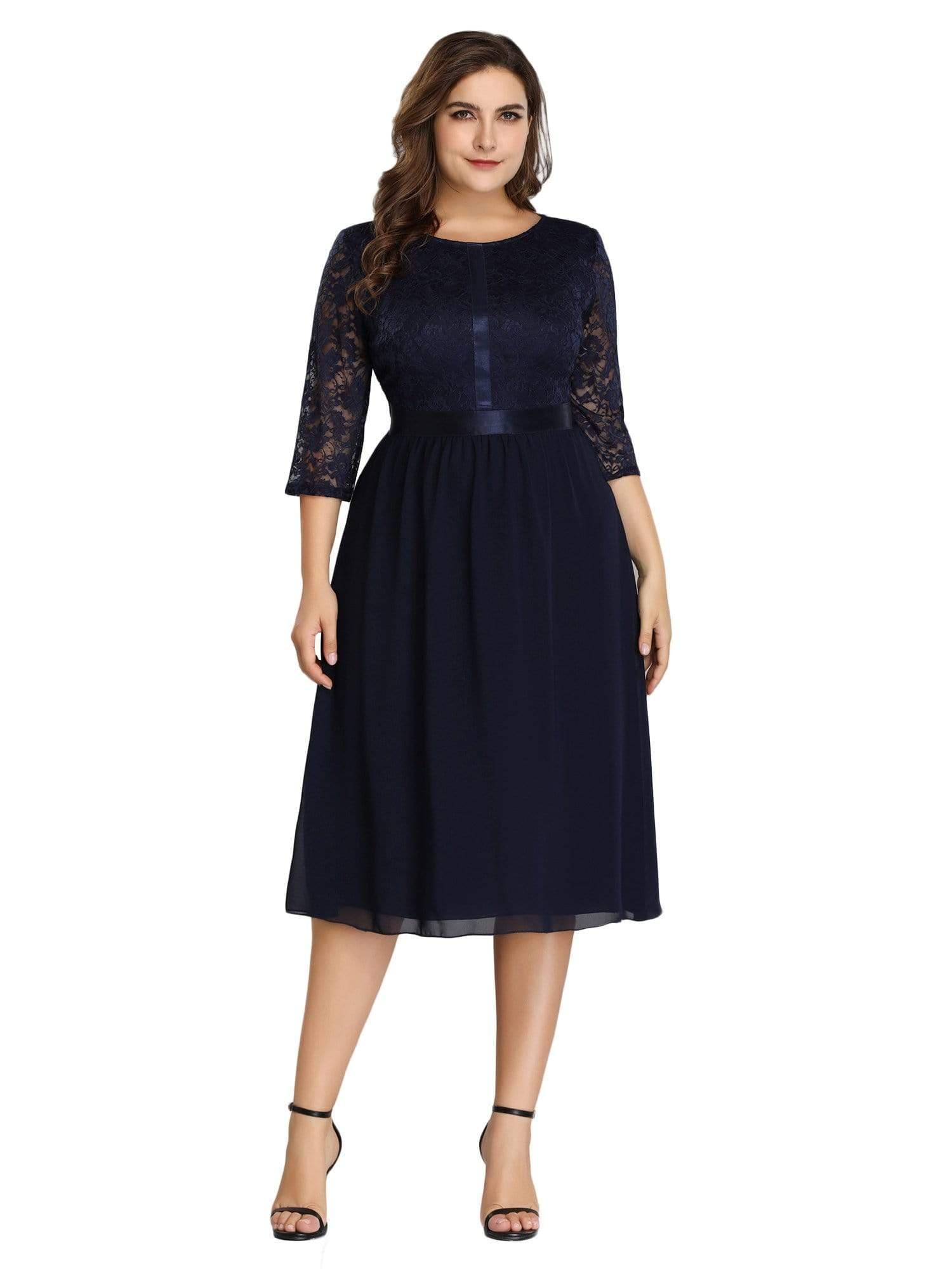 knee length cocktail dress with sleeves