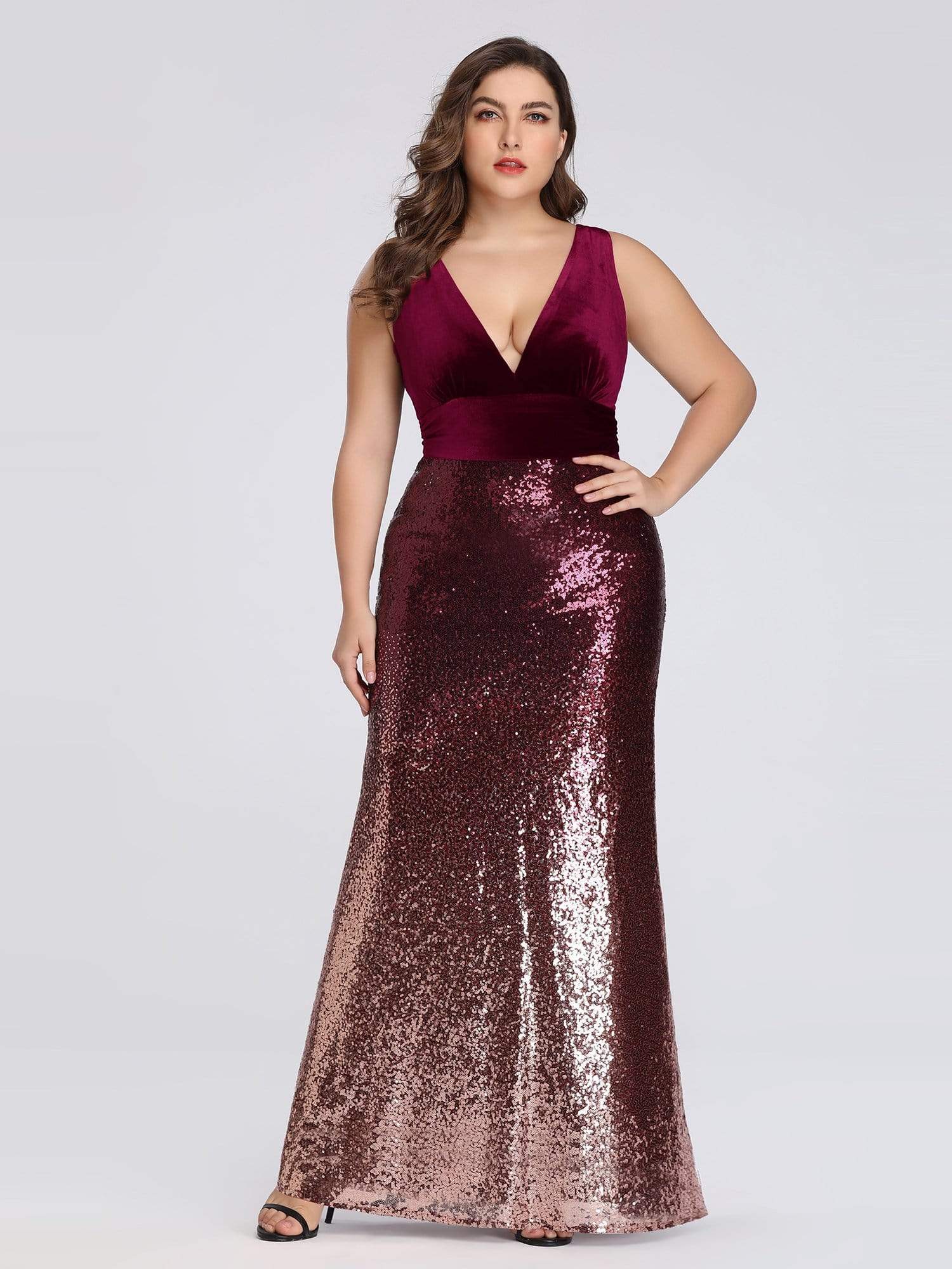 plus size pink velvet dress