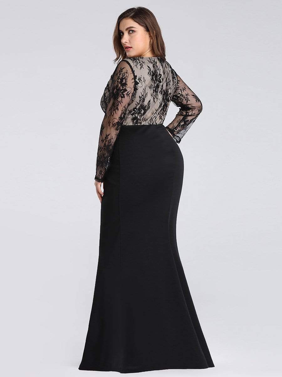 plus size sequin gown with sleeves