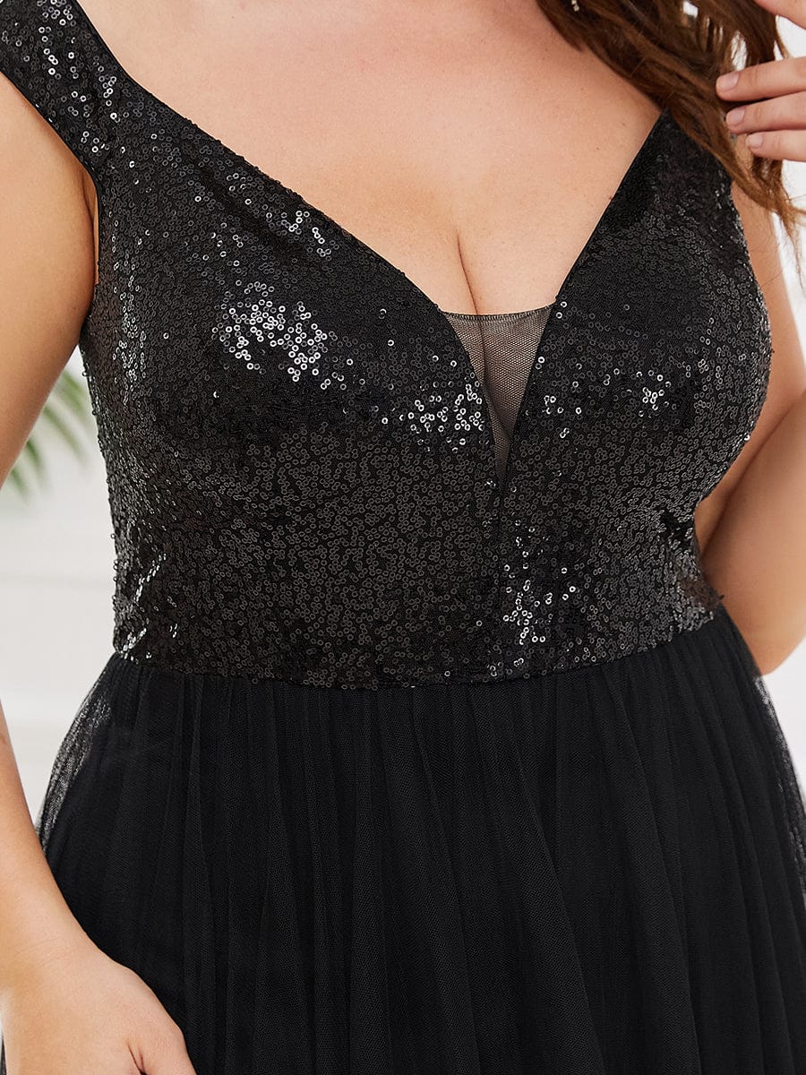 Plus Size Long Sequin Special Occasion Dresses