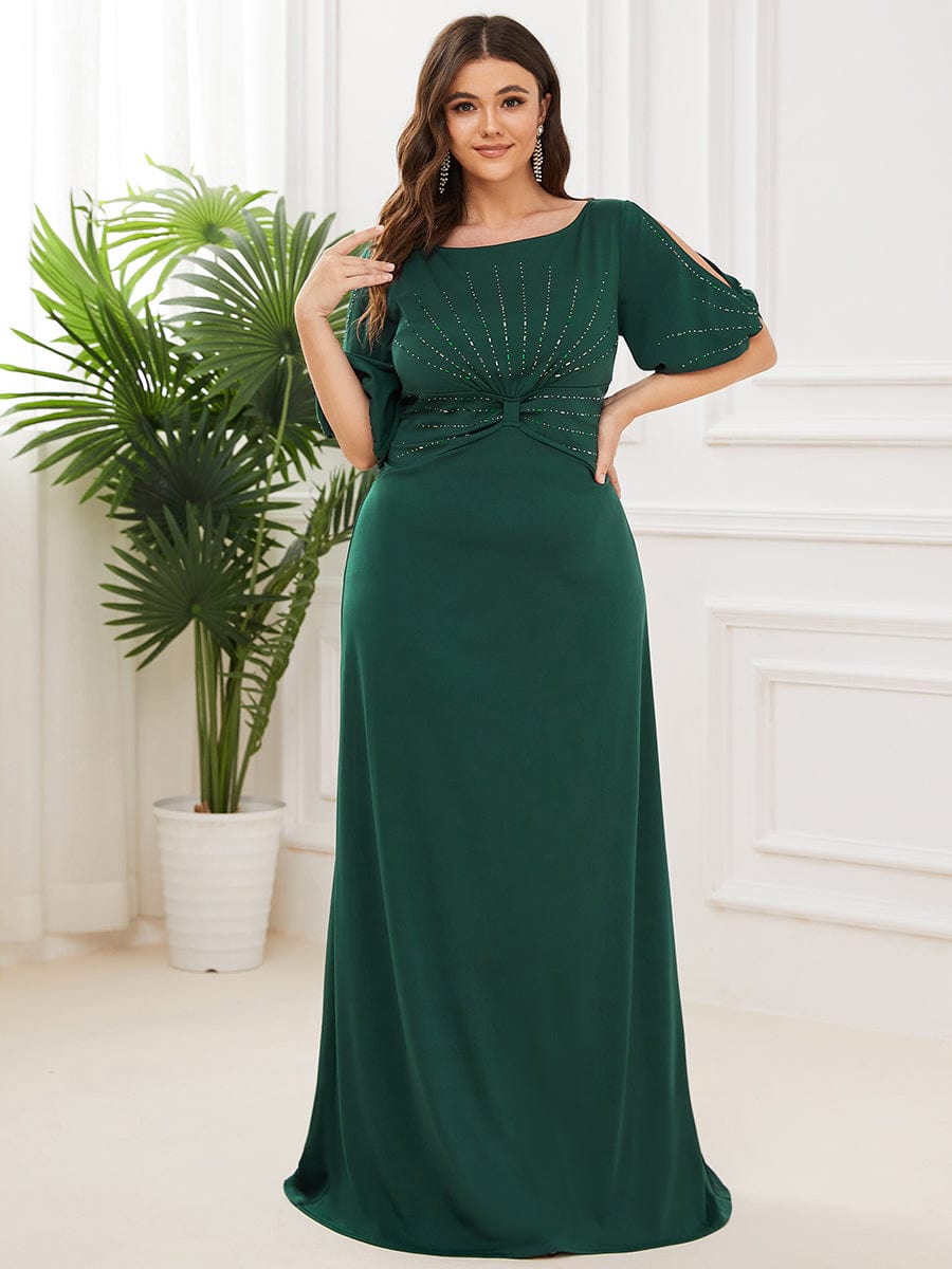 Plus Size Round Neck Long Formal Evening Ever-Pretty US