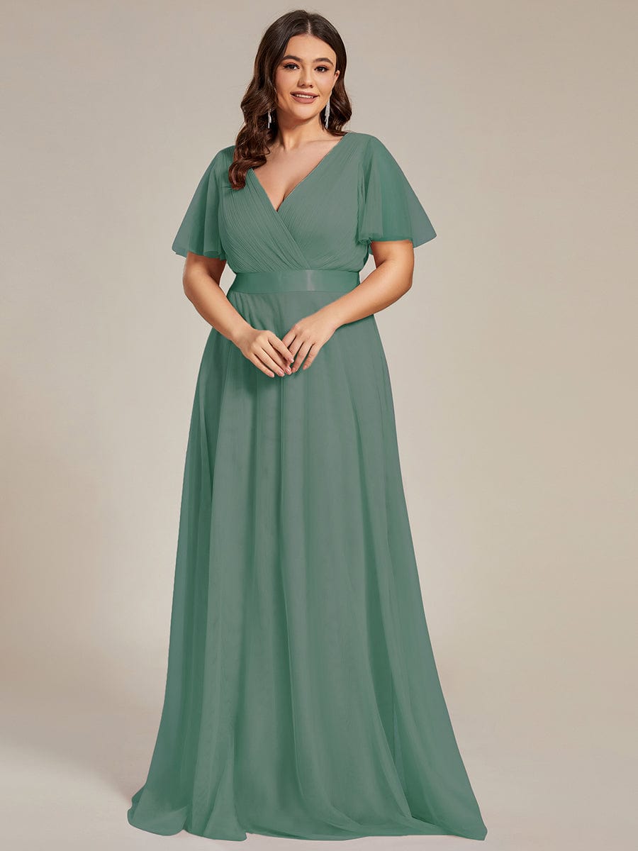Tulle Bridesmaid Dresses for Women Plus Size Maxi Long - Ever-Pretty US