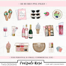 Load image into Gallery viewer, Collections, Poolside Rosé Clip Art Collection - TWG Designs