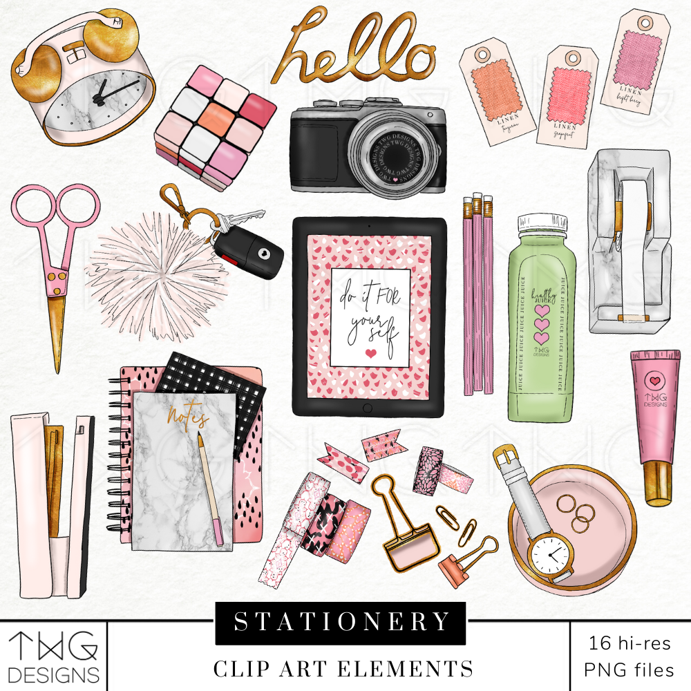 Stationery Clipart Collection – TWG Designs
