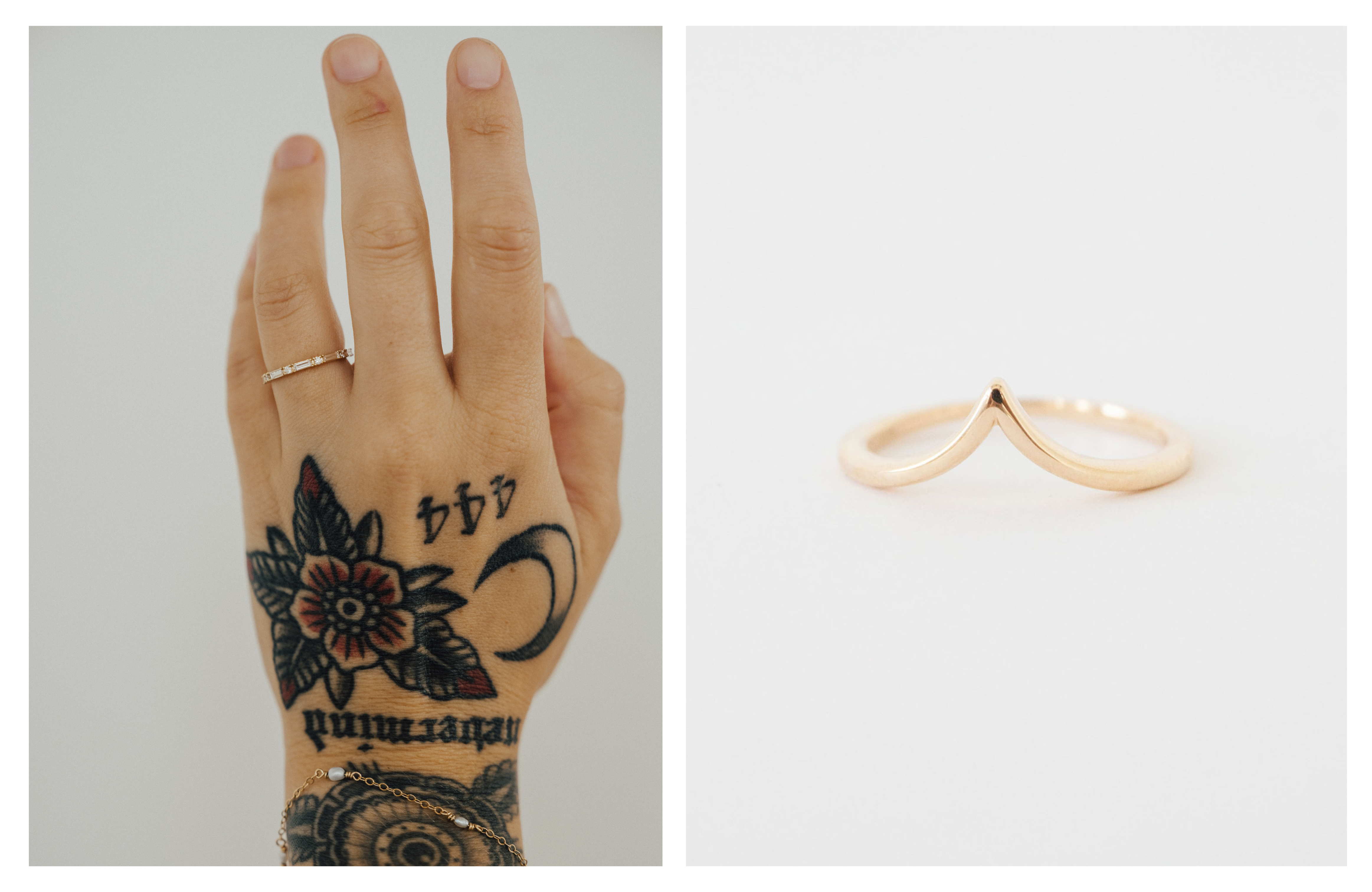 Solid gold rings