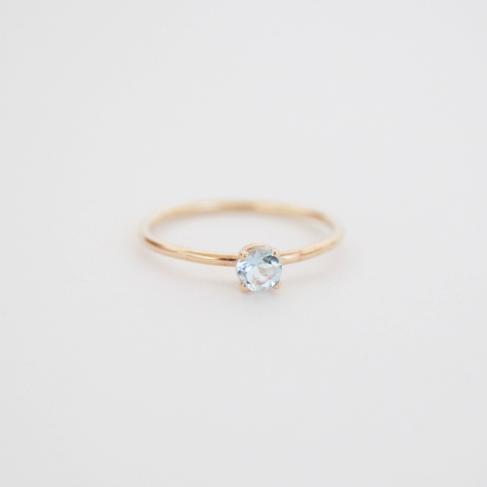 Blue aquamarine ring