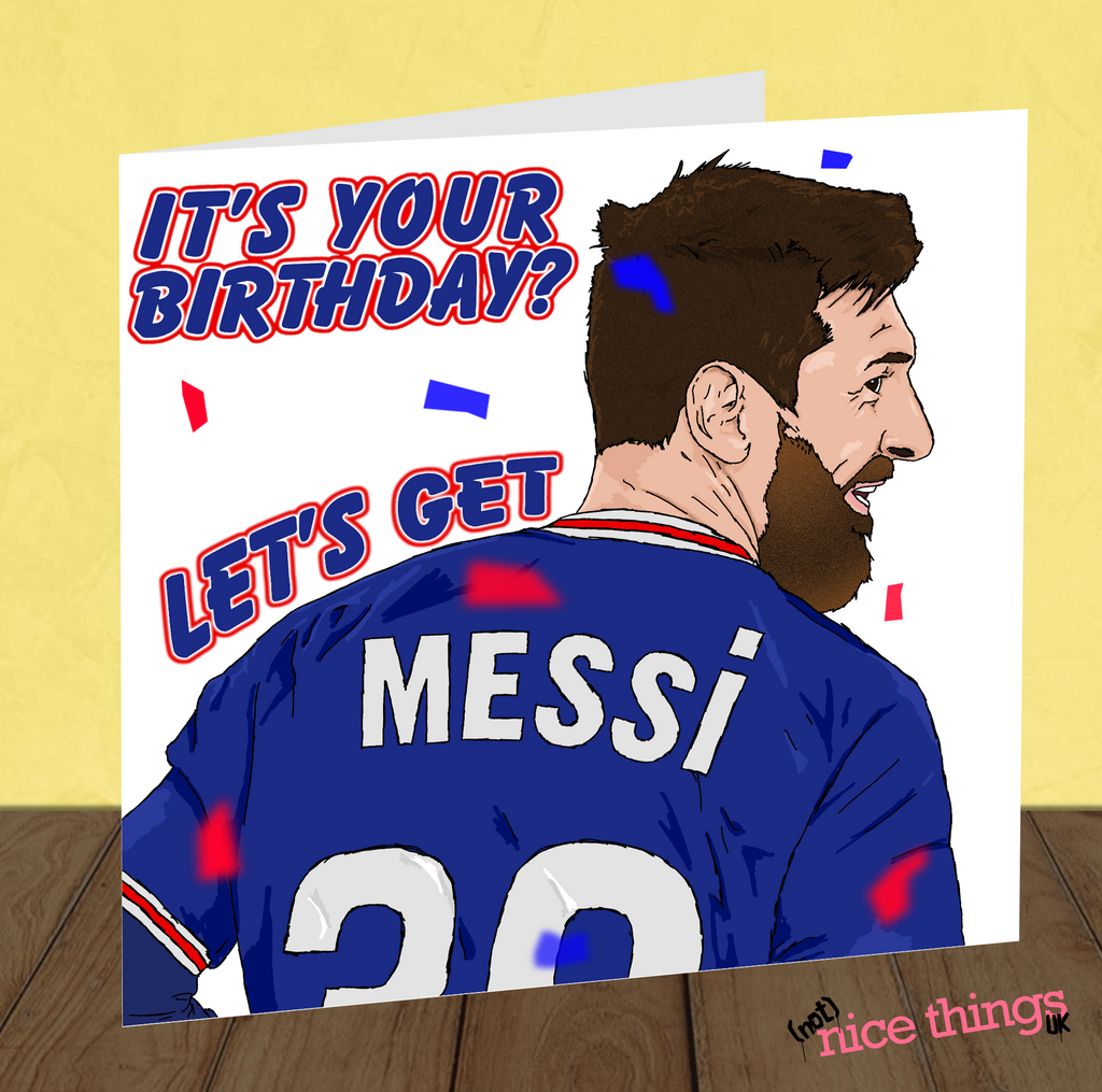 Lionel Messi Birthday Card | Football Birthday Card