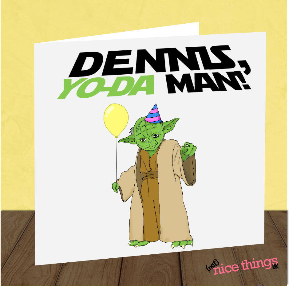 Verwonderend Personalised Funny Yoda Birthday Card | Funny Birthday Card, Star Wars ZJ-77
