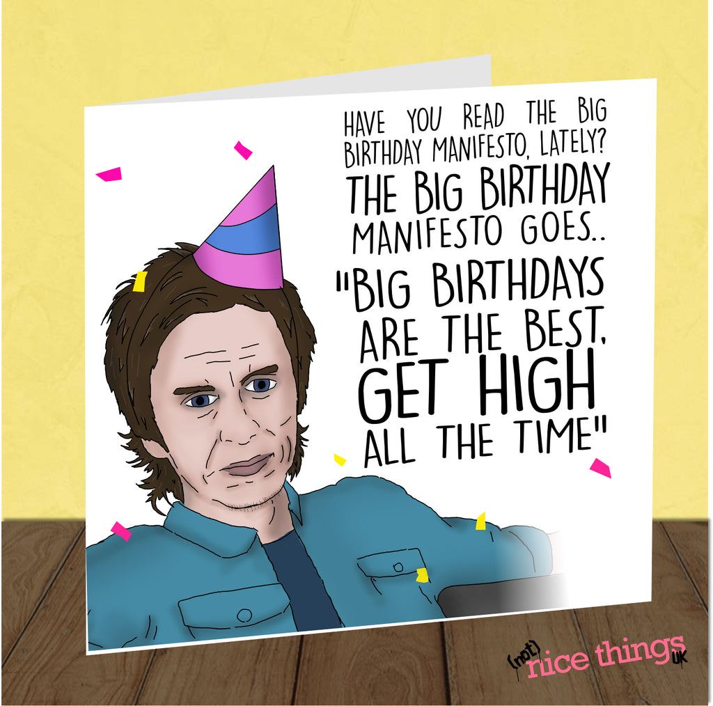 Super Hans Birthday Card Peep Show Birthday Card 